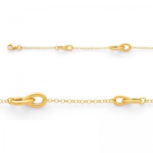 Bracelet mailles forçat motif Infini Or jaune
