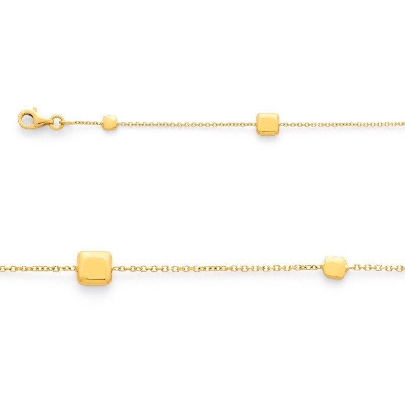 Bracelet maille Petits pavés 4 et 6 mm Or jaune