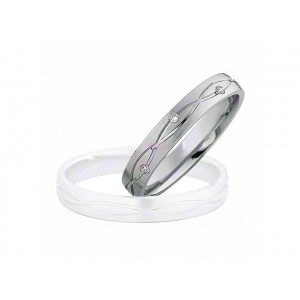 Alliance Saint MAURICE Light 3,5mm - OR Blanc - 3 diamants