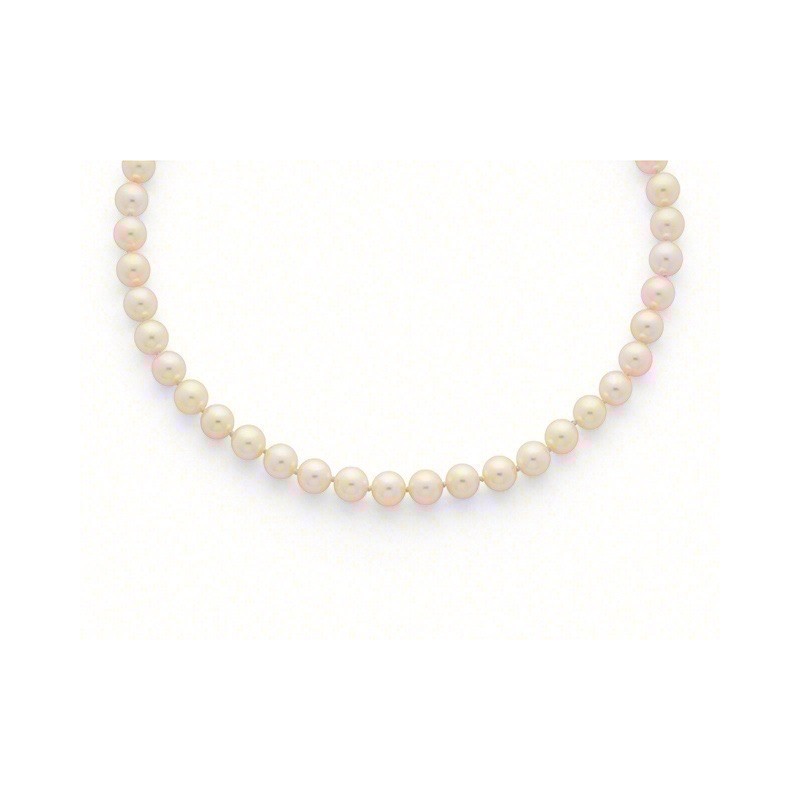 Collier Perles de culture Choker Akoya Japon 64 perles 6-6,5mm