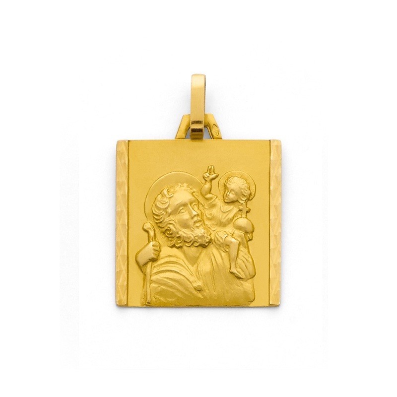 Médaille Saint Christophe 17mm Or jaune