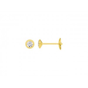 Boutons d'oreilles Diamants 0,28 Carat G SI serti clos Or jaune