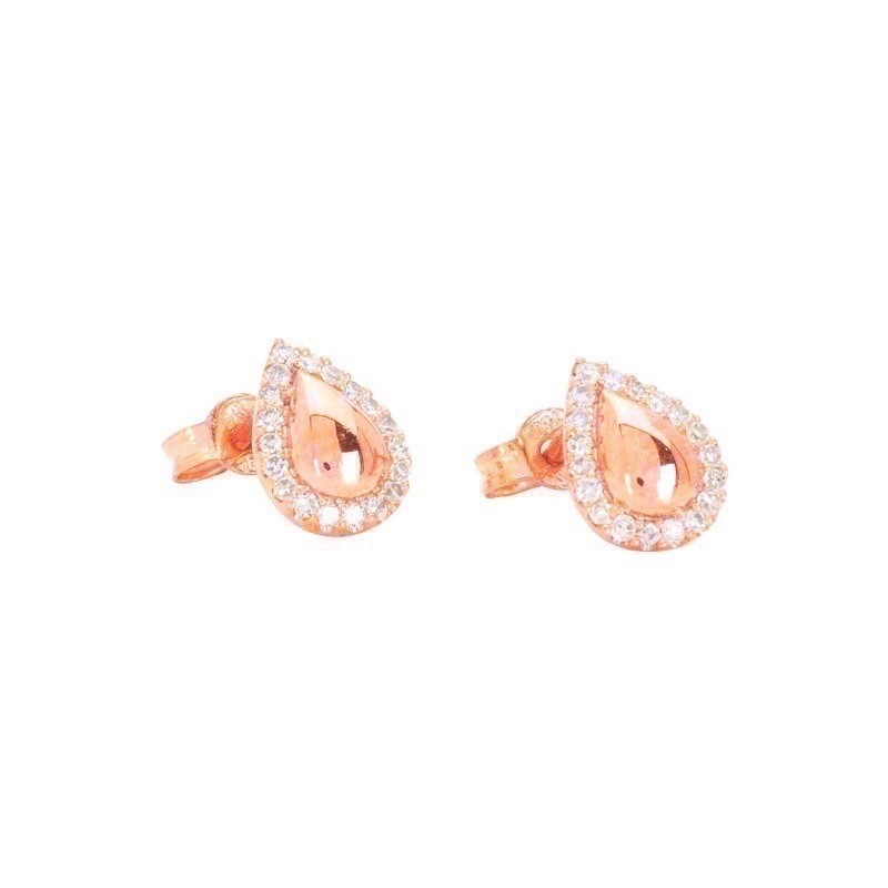Boucles d'oreilles Diamants 0,14 Carat Or rose