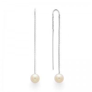 Boucles d'oreilles Perles de culture Akoya Japon ronde 7-7,5mm