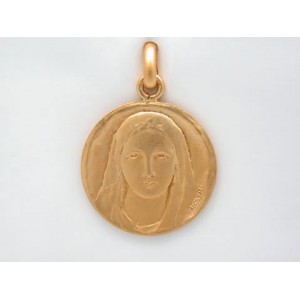 Médaille Becker Vierge douceur 18mm Or jaune
