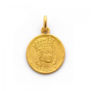 Médaille Becker Vierge Notre Dame de Paris 18mm Or jaune