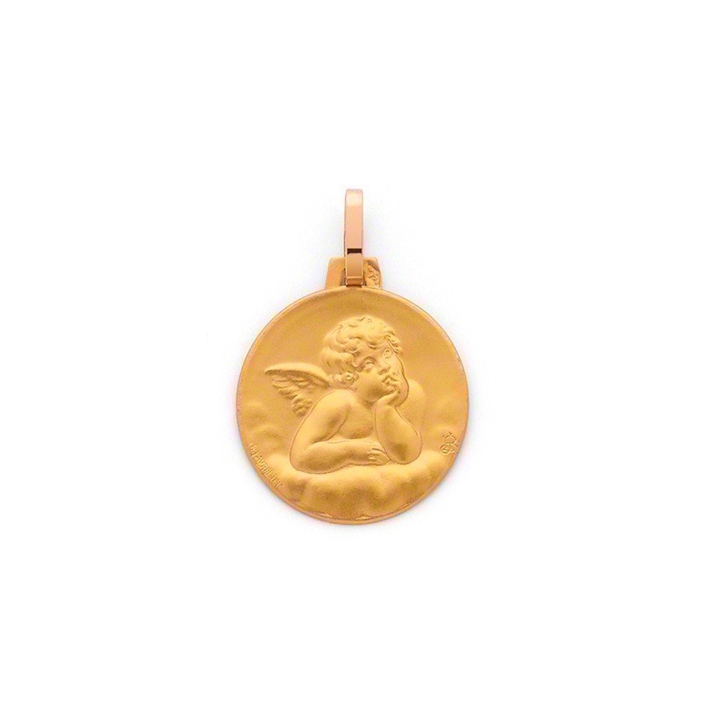 Médaille Ange de Raphaël 16mm Or jaune