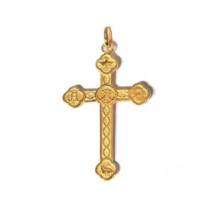 Croix Symbolique Chrétienne 35mm Or jaune