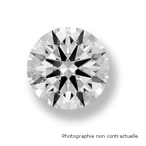 Diamant taille brillant rond 0,31 Carat F SI1 2 x Excellent