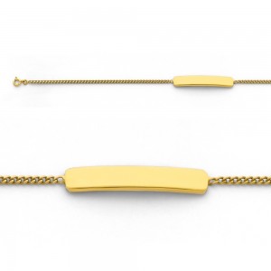 Bracelet identité bébé classic gourmette GL40 Or jaune