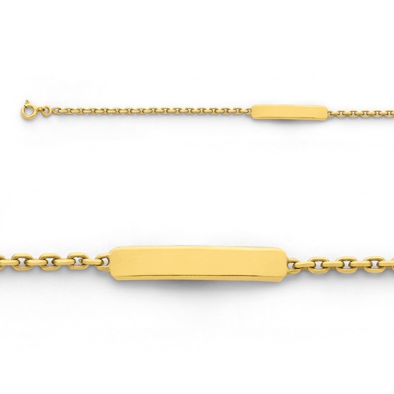 Bracelet identité bébé classic forçat FL60 Or jaune