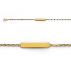 Bracelet identité bébé Maille Cheval 1,6mm Or jaune