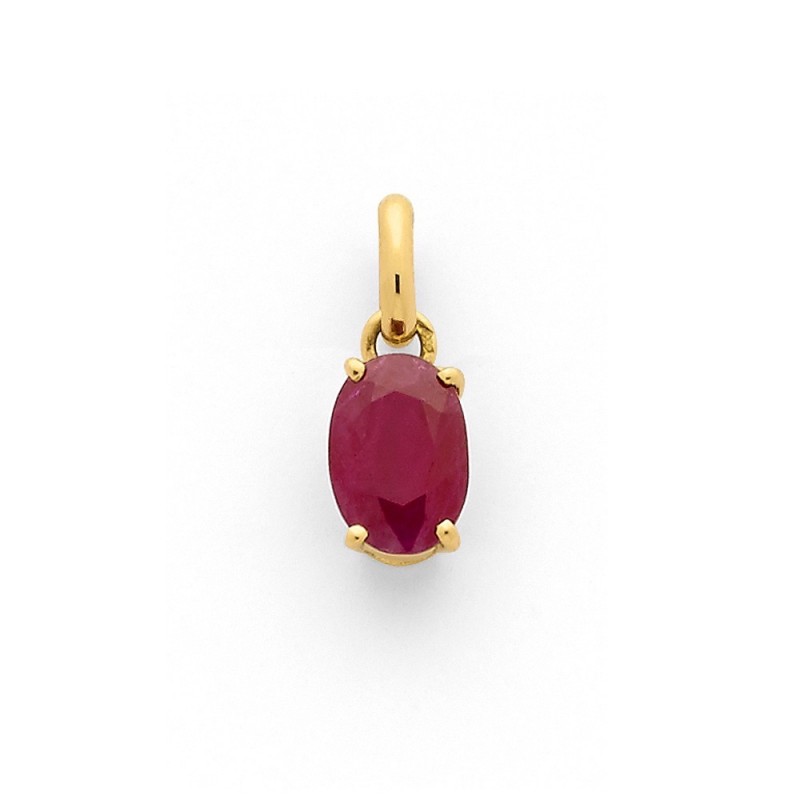 Pendentif Rubis 1,52 Carats taille ovale Or jaune