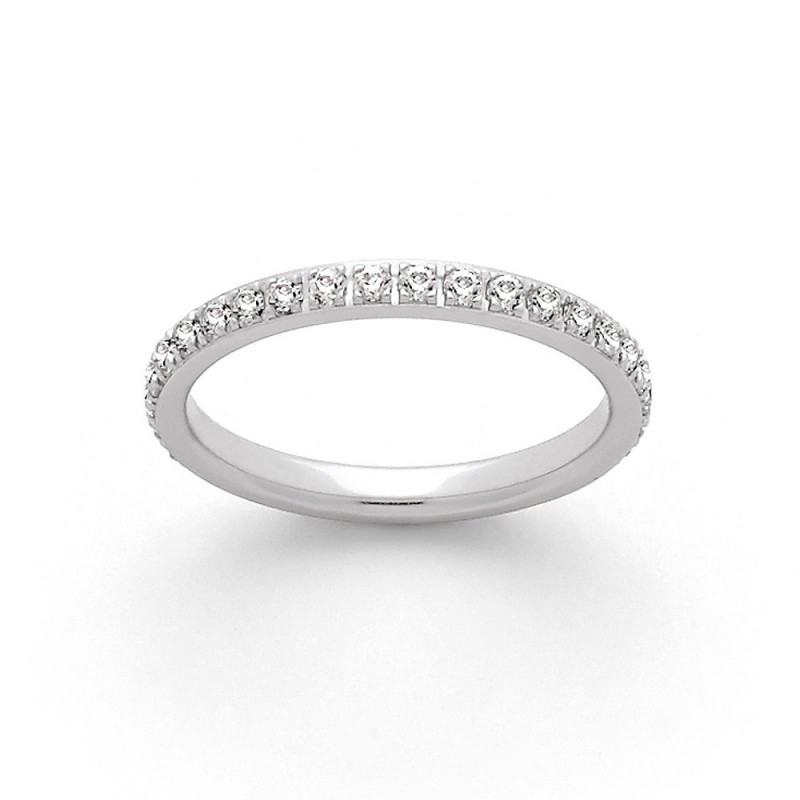 Alliance Diamants 1/2 tour Platine Envie 1,30ct Serti rail