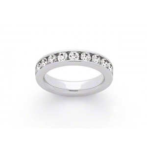 Alliance Diamants tour complet Platine Envie 2,50cts Serti rail Brillants