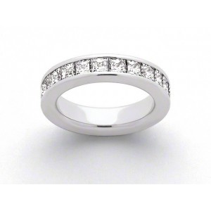 Alliance Diamants tour complet Platine Audace 3,00cts Serti rail Princesses