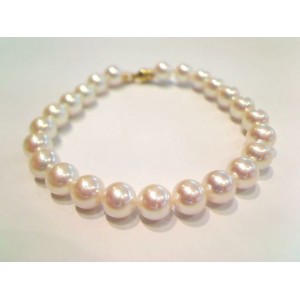 Bracelet Perles Akoya Japon 6,5-7,0mm Or jaune