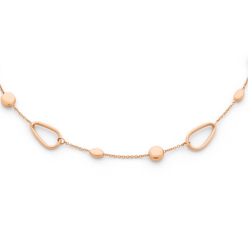 Collier mailles motifs Or rose