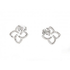 Boucles d'oreilles Diamants 0,16 Carat G P1 Or blanc