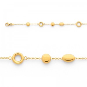 Bracelet maille Forçat motifs Or jaune