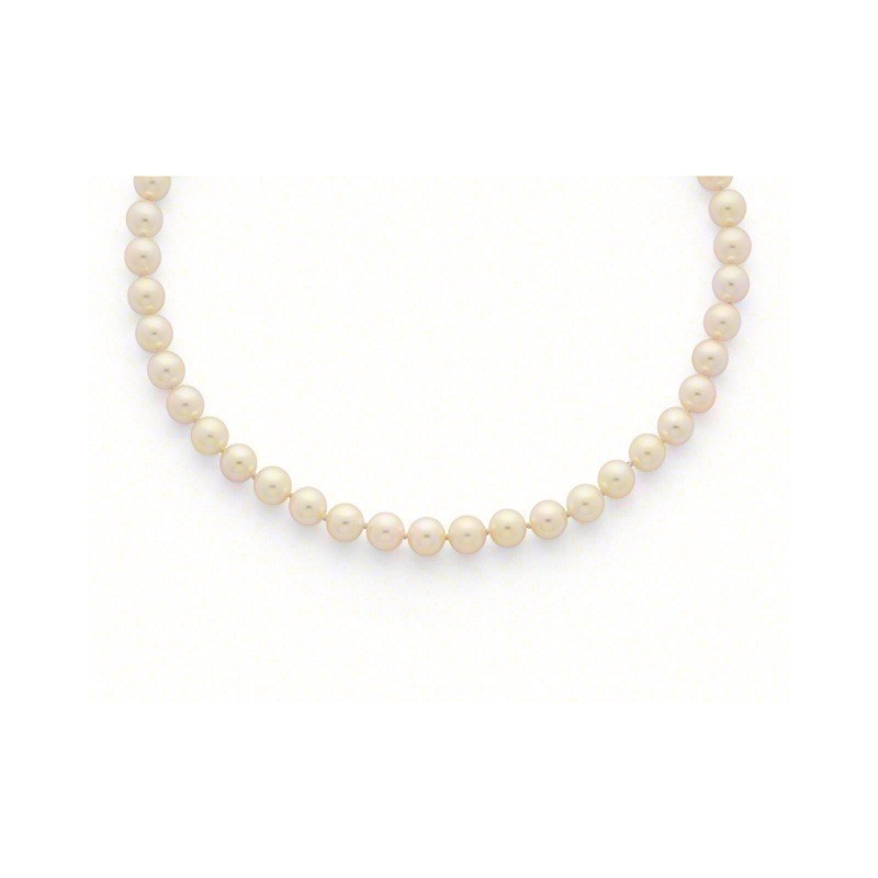 Collier Perles de culture Choker Akoya Japon Blanc-rosé 9-9,5mm