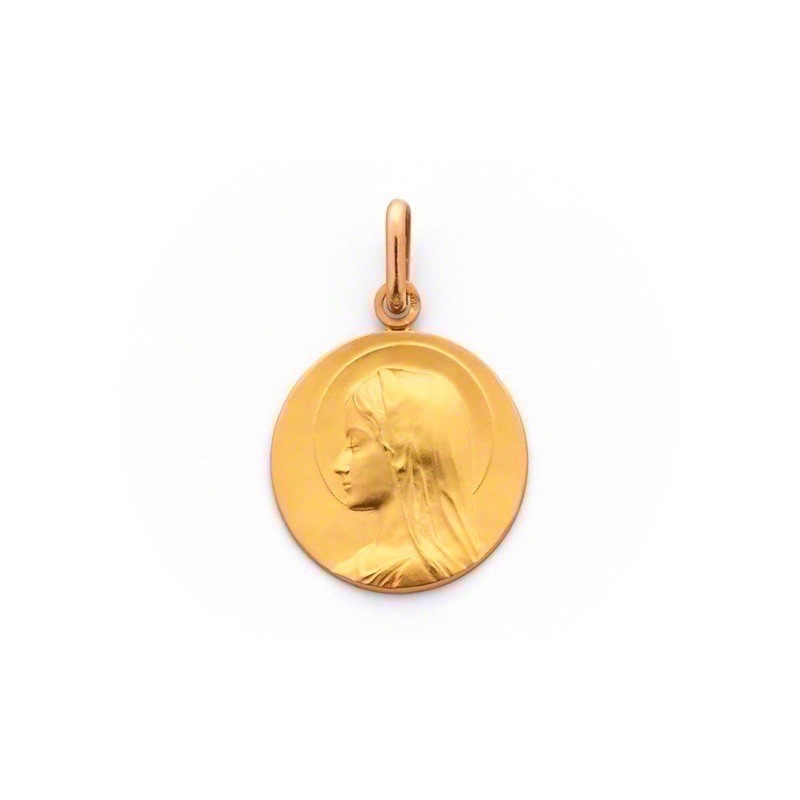 Médaille Vierge Jeune Auréolée 20mm Or jaune