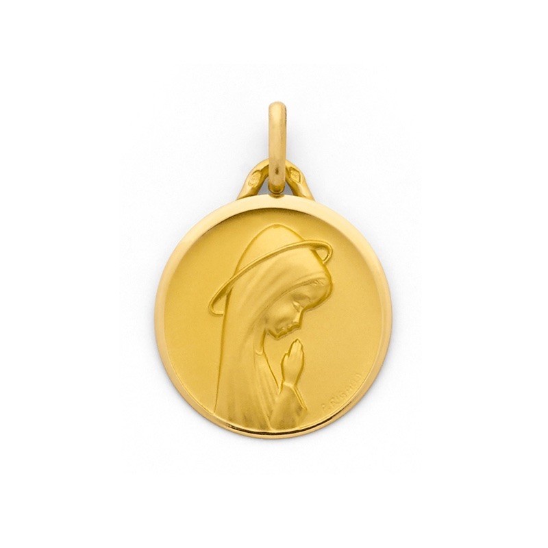 Médaille Vierge en prière 20mm Or jaune