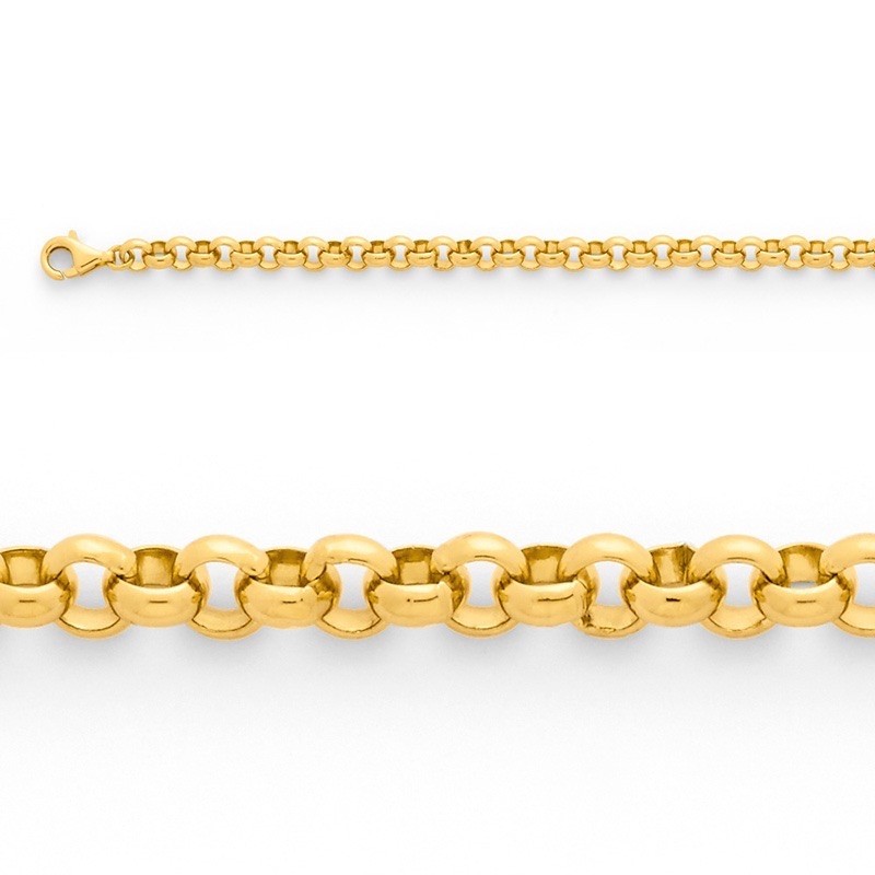 Bracelet Jaseron massif 5mm Or jaune